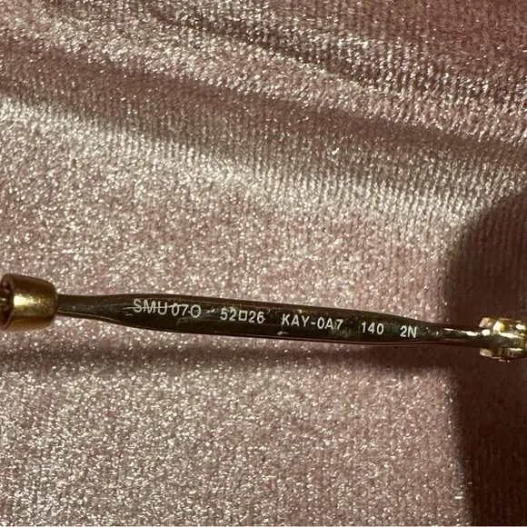 Miu Miu Black & Gold Acetate SMU 07O Square Lense Metal Frame Sunglasses W/ Case - Picture 6 of 16